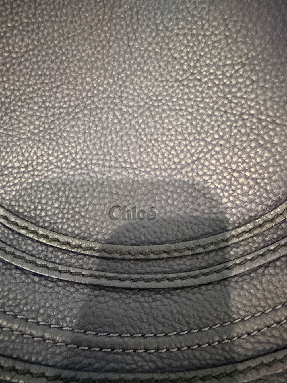 Chloe Leather Marcie Medium Saddle Bag - blue purple - Picture 2 of 9